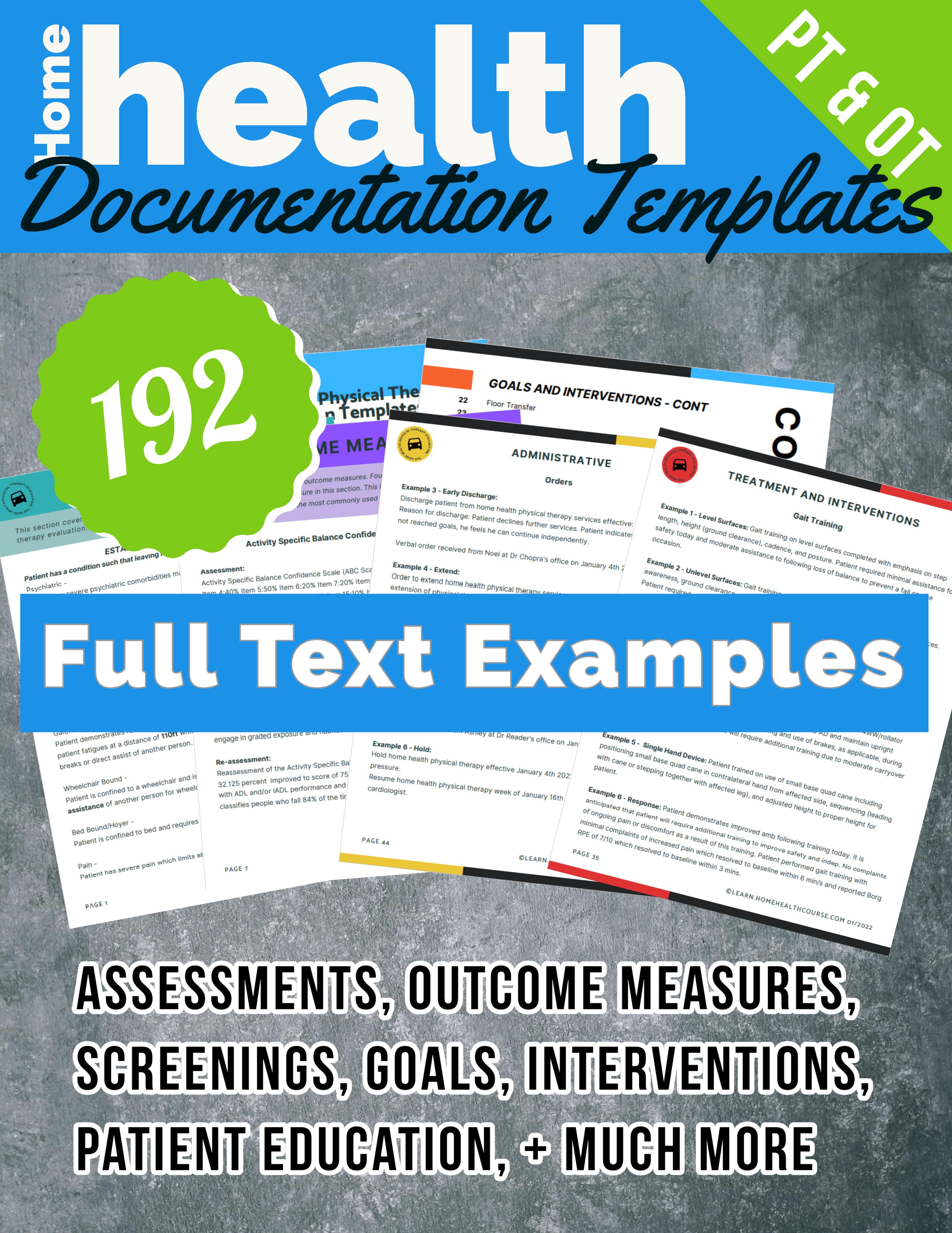 Home Health Documentation Templates for Therapists